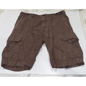Brunello Cucinelli Mens MD (50) Tan/Brown Cargo Shorts VTG Y2K Rare